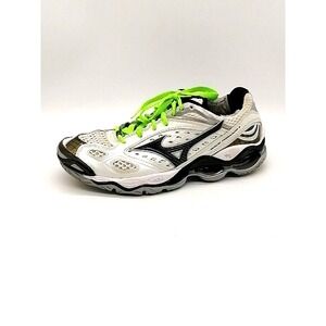 Mizuno Womens Sneaker Wave Tornado 6 White Black 9 Volleyball Shoes 430135.0090‎